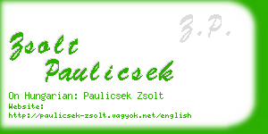 zsolt paulicsek business card